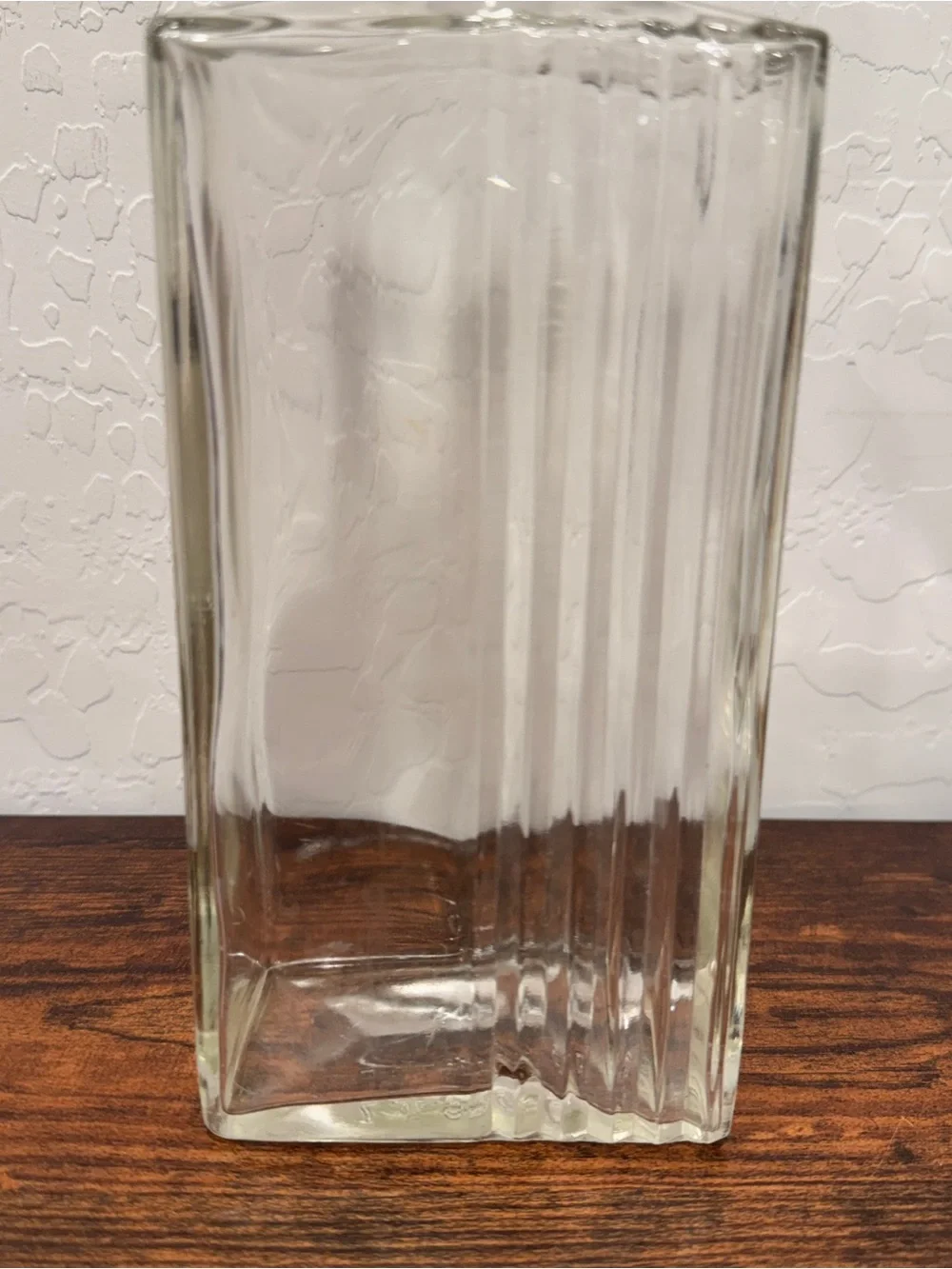 Vintage Seagrams Whiskey Clear Glass Decanter Ribbed Detail Clear Bar Cart MCM